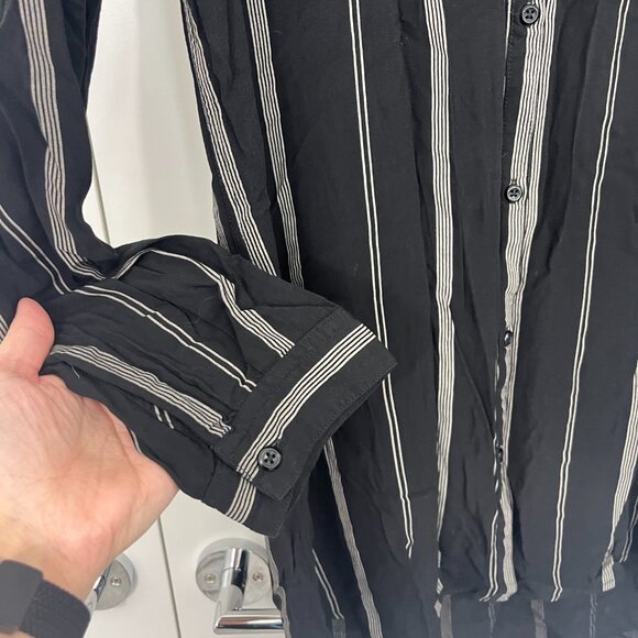 Rails Medium Black, Cream Stephanie Striped Shirt Dress - Picture 10 of 15